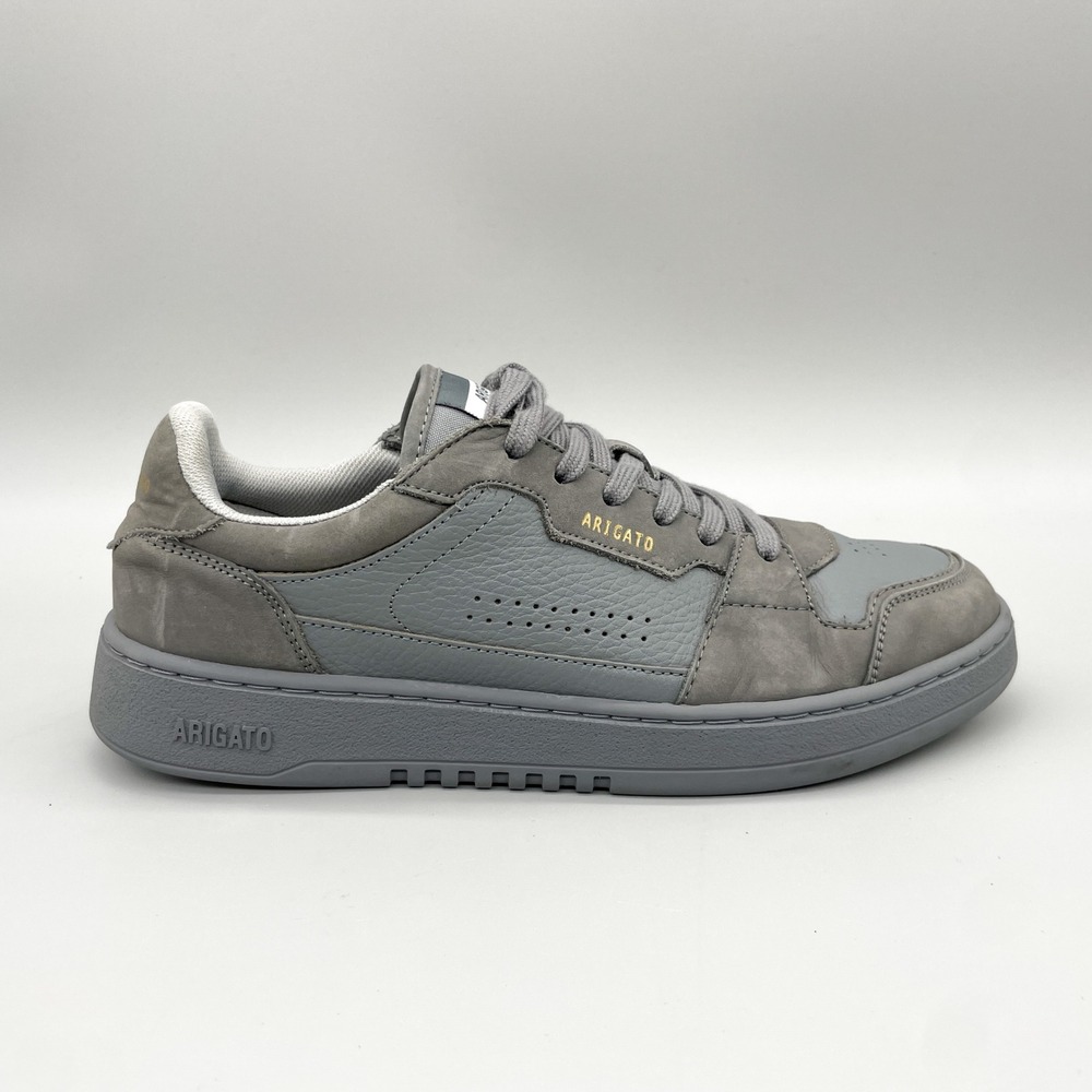 Axel Arigato Dice Lo Trainers Mens 9 Grey Leather Sneakers Shoes Casual Tennis